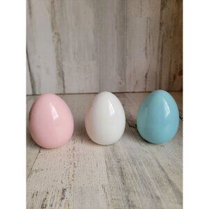 Ceramic pastel egg Easter spring home decor figure set
